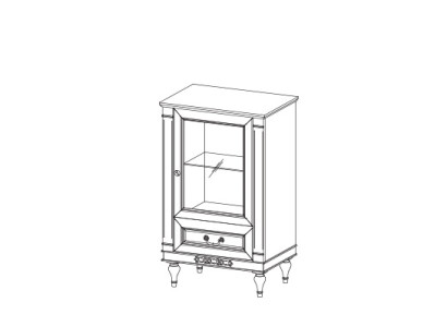 Classic Display case Chests of drawers Display cabinet Wardrobe Glass cabinet FL-WM